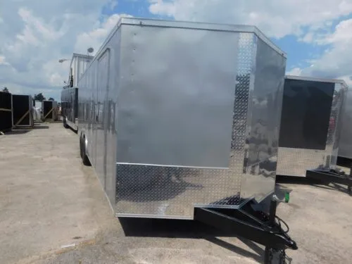 1D0D86E0-3775-4344-AADC-67DCD4D70710-500x375-1 2024 Fast Cargo Silver Frost 8.5×28 Enclosed Trailer For Sale - Image 1