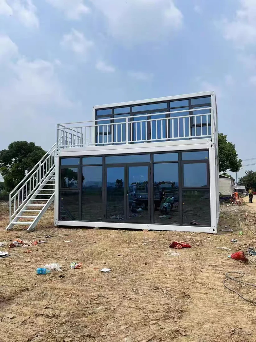 20241106113037_d38078d6-4c5f-496d-8e23-dcc65269e9eb Two Floor Container House Kit Glass Walls - Image 1