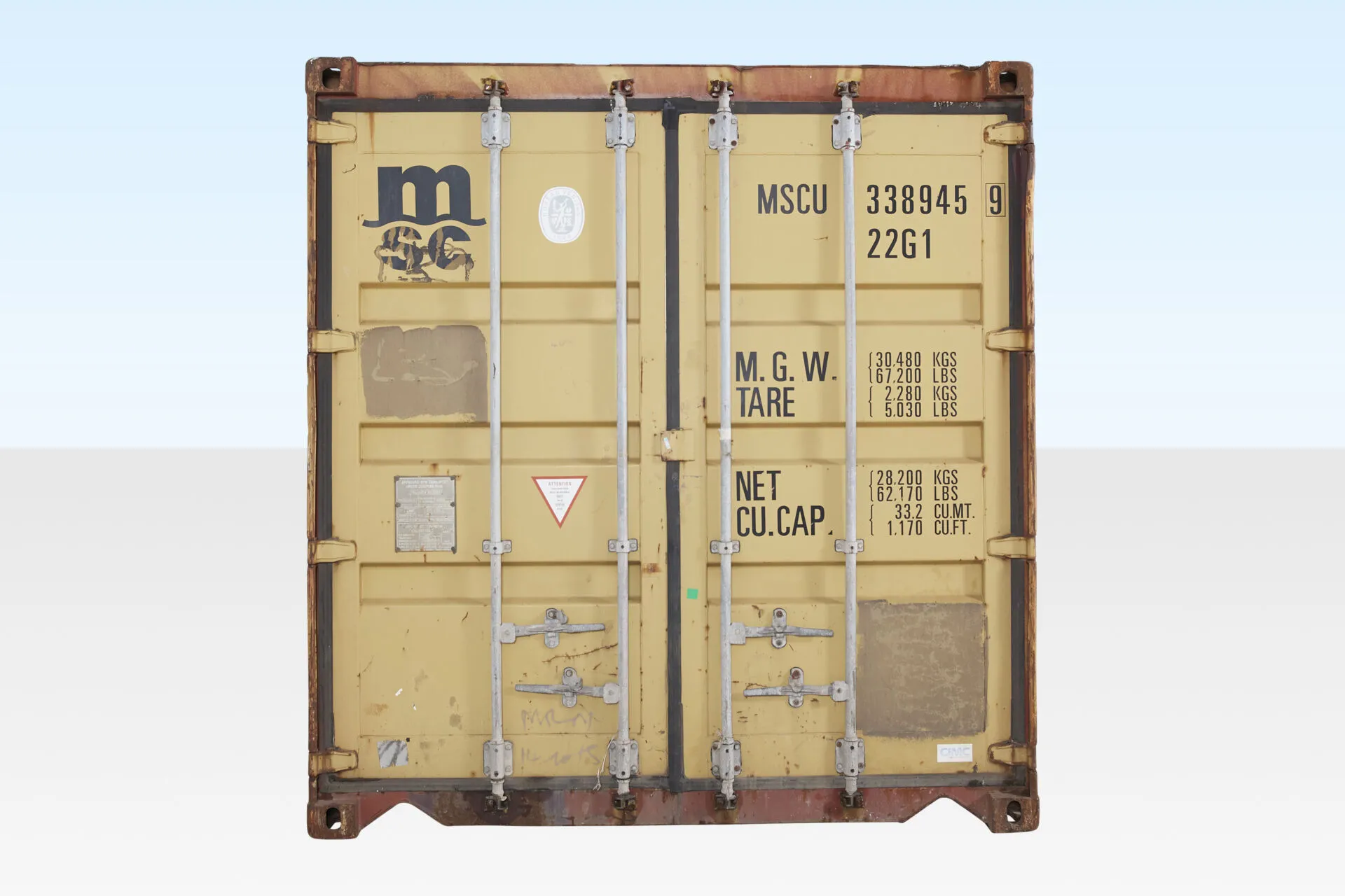 353-20ft-used-container-no-lock-box-front-final 20ft Used Shipping Container - Image 1