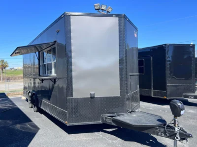 2024 Black 8.5×20 Concession Trailer For Sale