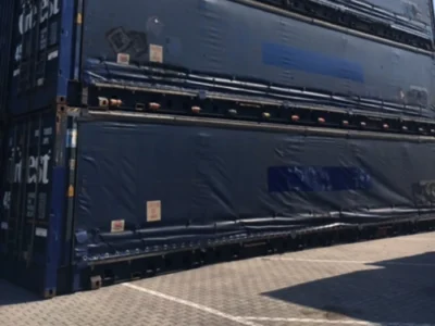 45′ Hcpw With A Tarpaulin Wall