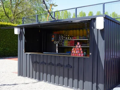 Shipping Container Bar 4×2 Meters Black Ral 9005