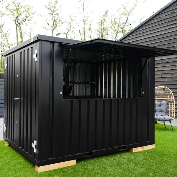 FOCO-BAR-3X2-RAL-9005-2-1 Shipping Container Bar 3×2 XL – Customizable Modular Bar with Canopy - Image 1