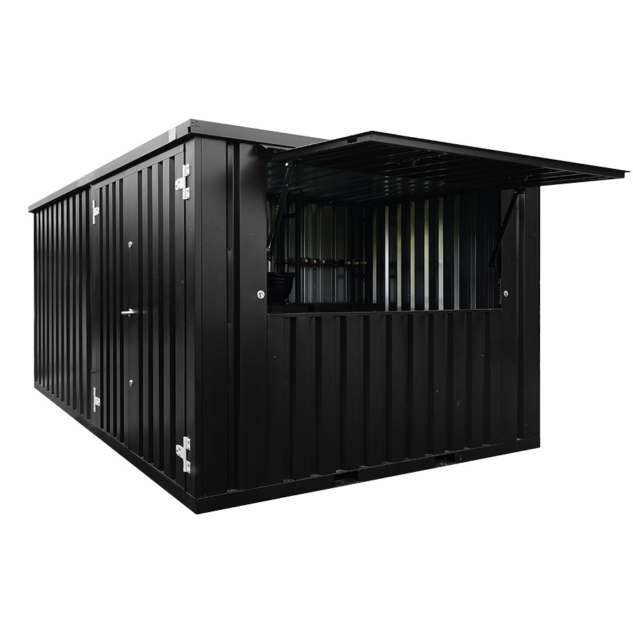 FOCO-BAR-4X3-RAL-9005-1 Shipping Container Bar 4×3 Meters Black Ral 9005 - Image 1