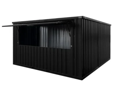 Flat Pack Container 4×4 Meters Black Ral 9005