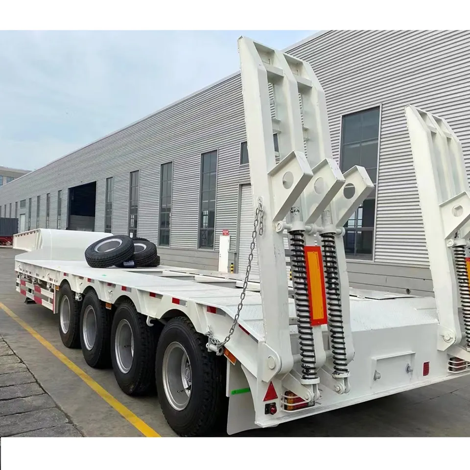 H41fc62e4cce44551b594b7168b3811bcd.jpg_960x960 (2) Heavy Duty Low Flatbed Loader Deck Lowboy Trailers - Image 1