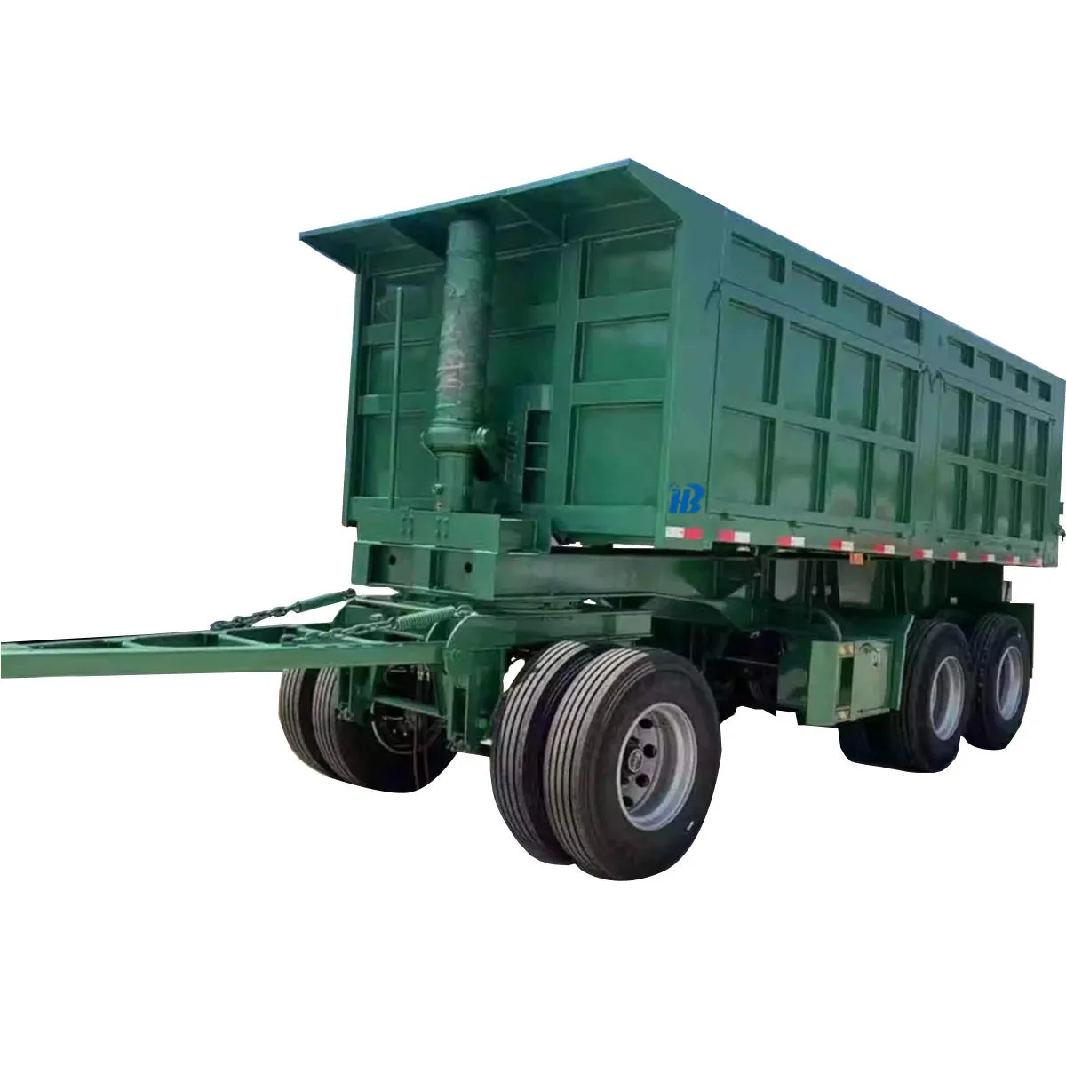 H529df8142759412199a58868d5108747y 2 Axle Tractor Drawbar Towing Hydraulic Trailer - Image 1