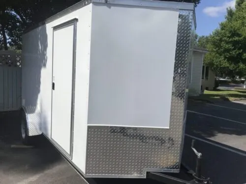 fast-cargo-6x12-white-sa-front-cs-scaled-500x375-1 (1) 2024 Fast Cargo 6×12 Single Axle Enclosed Trailer For Sale - Image 1