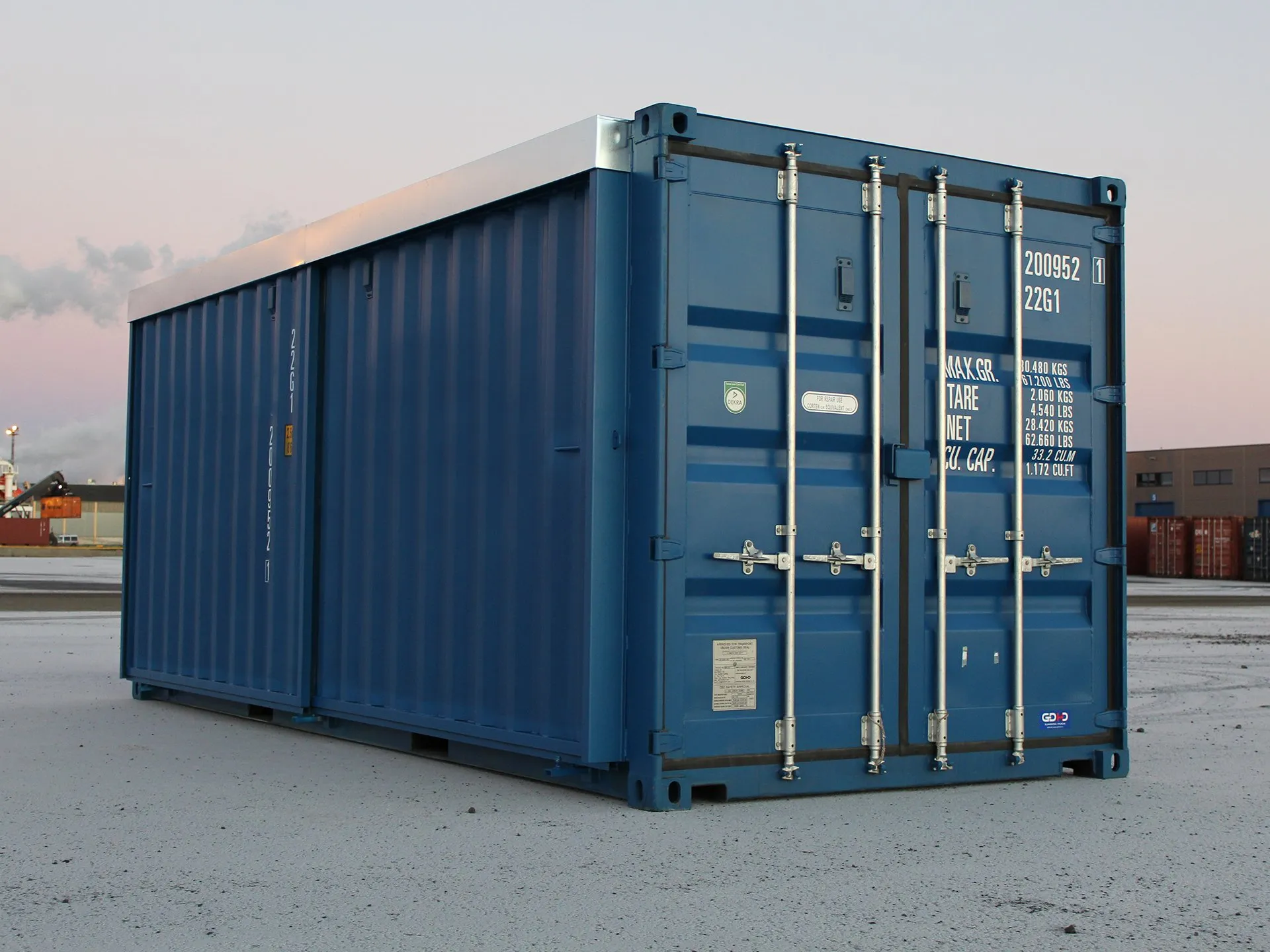 img0392 (2) 20′ Storage Container With Sliding Door - Image 1